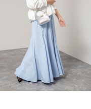 【WEB＆一部店舗限定色アイテム】ウォッシャブルヴィンテージタフタマチ入りマキシスカート