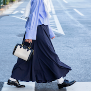 【WEB＆一部店舗限定色アイテム】ウォッシャブルヴィンテージタフタマチ入りマキシスカート