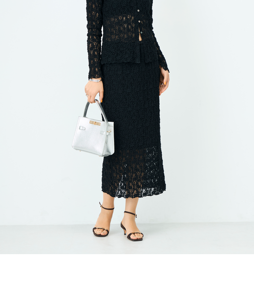 ウォッシャブルストレッチレースタイトスカート