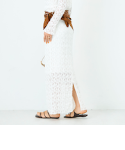 ウォッシャブルストレッチレースタイトスカート