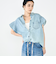 【RM denim】ラッフルスリーブデニムブラウス