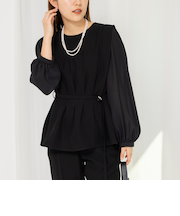 《セットアップ対応》ウォッシャブルダブルクロスブラウス