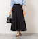 ウォッシャブルタフタタックフレアロングスカート