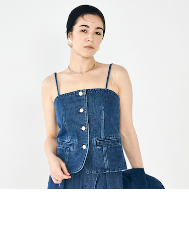 【RM denim】2WAYデニムビスチェ