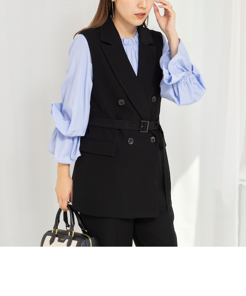 セットアップ対応》ウォッシャブルダブルクロスジレ｜ノーリーズの通販