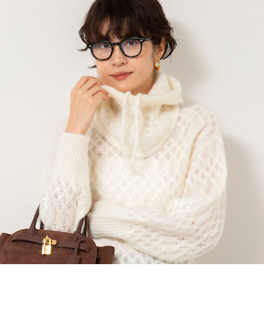 【WALANCE/ワランス】wool mohair cable balaclava