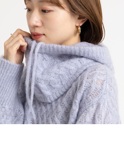 【WALANCE/ワランス】wool mohair cable balaclava