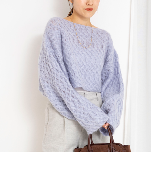 ノーリーズソフィー NOLLEY'S sophi ＜WALANCE＞wool mohair cable