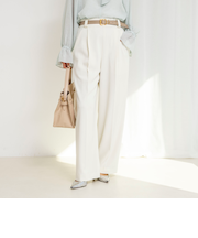 ウォッシャブルドライツイルワイドパンツ