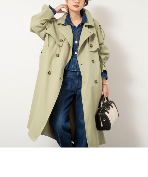 NMPウォッシャブルロングトレンチコート