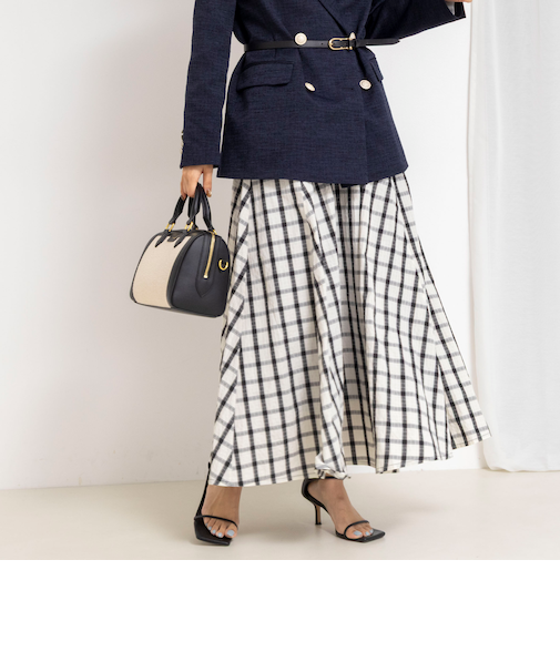 ウォッシャブルフレアマキシスカート