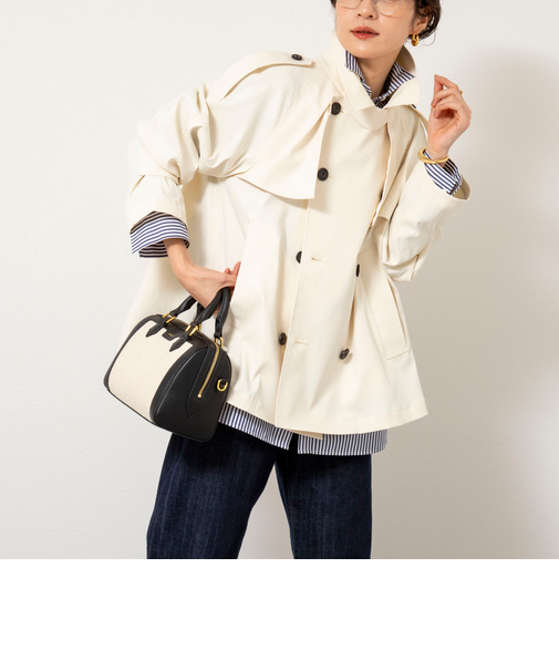 NMPウォッシャブルショートトレンチコート