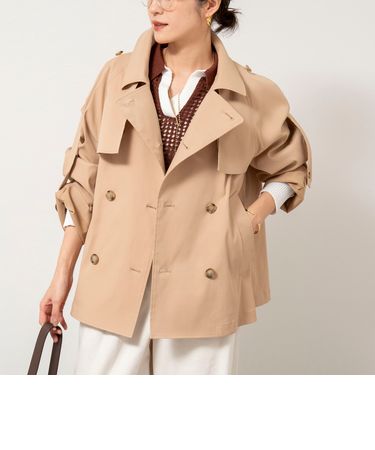 NMPウォッシャブルショートトレンチコート