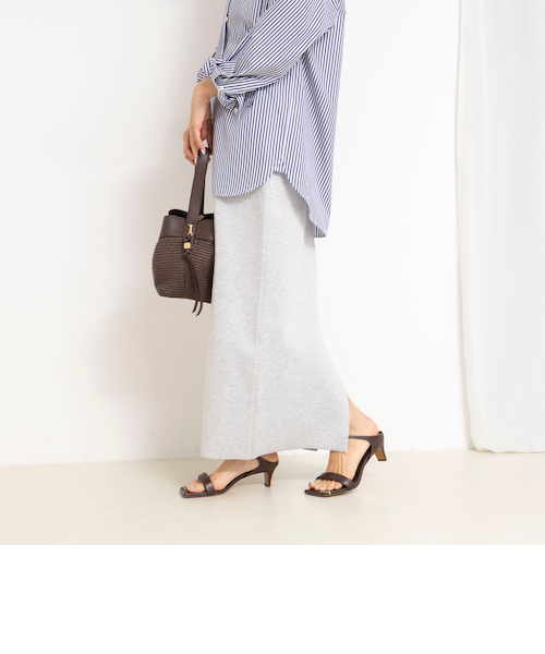 手洗い可能》《セットアップ対応》スウェットライク2WAYニットスカート