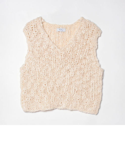 Vネックニットベスト