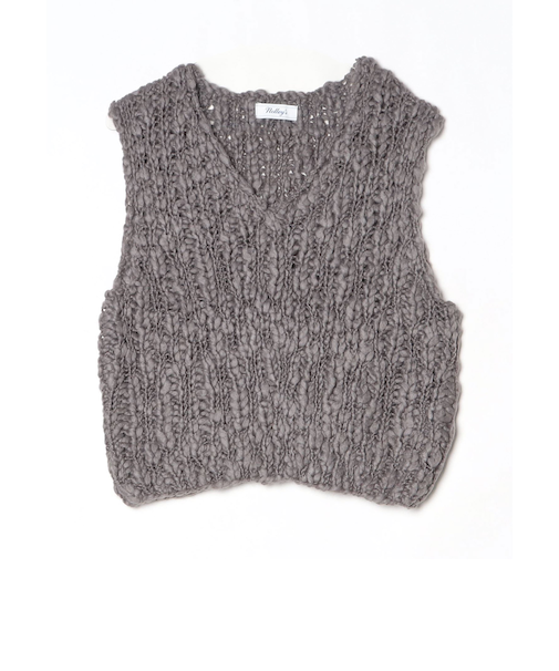 Vネックニットベスト