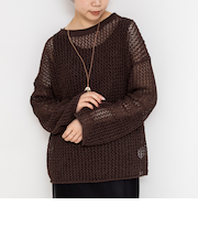 《手洗い可能》ペーパーヤーンメッシュプルオーバー