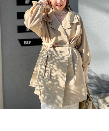 ウォッシャブルツイルスタンドコート