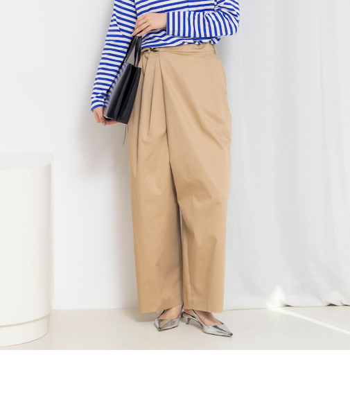 ウォッシャブルラップパンツストレッチ