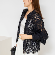 ウォッシャブルレースシャツ