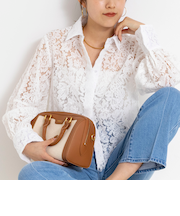 ウォッシャブルレースシャツ