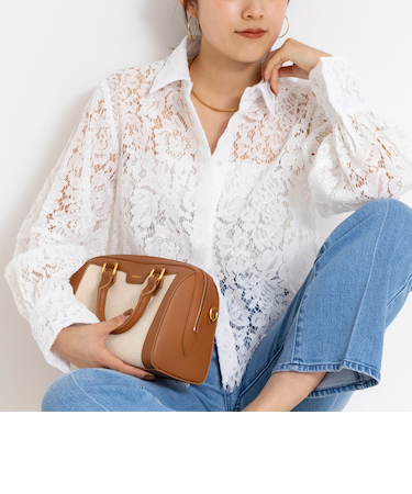 ウォッシャブルレースシャツ