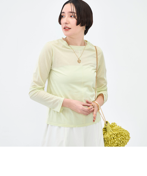 ウォッシャブル綿ナイロンシアーロンT