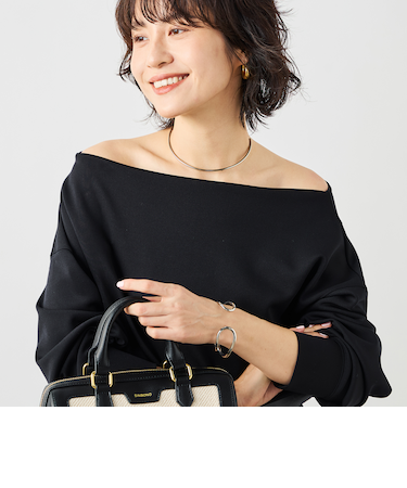 《セットアップ対応》ウォッシャブルボートネックライトダンボールプルオーバー