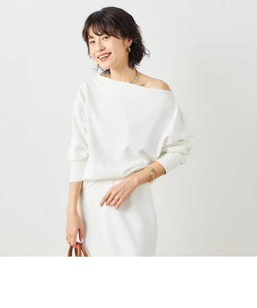 《セットアップ対応》ウォッシャブルボートネックライトダンボールプルオーバー