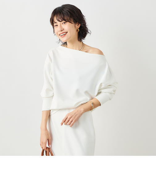 《セットアップ対応》ウォッシャブルボートネックライトダンボールプルオーバー