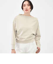 《セットアップ対応》ウォッシャブルボートネックライトダンボールプルオーバー