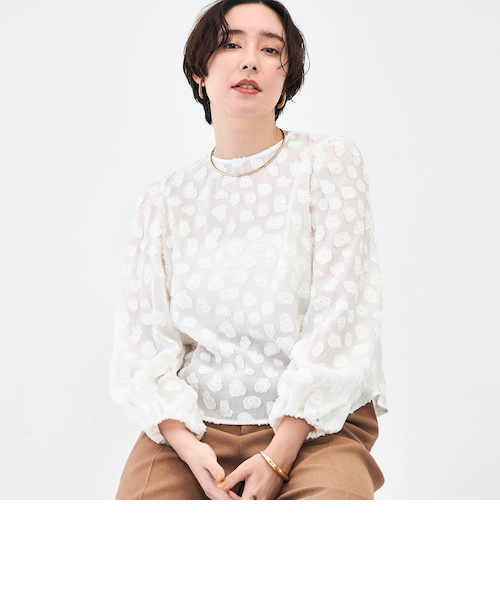 cygne オフショルジャガードブラウス Daniele 新品未使用 ▫️オフショルジャガードブラウス Daniele, 私はサックスブルーにした