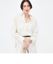 《セットアップ対応》ウォッシャブルストレッチツイルドルマンシャツ