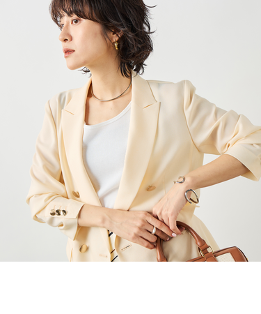 《セットアップ対応》ウォッシャブルスラブオックスダブルジャケット