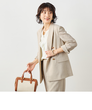 《セットアップ対応》ウォッシャブルスラブオックスダブルジャケット