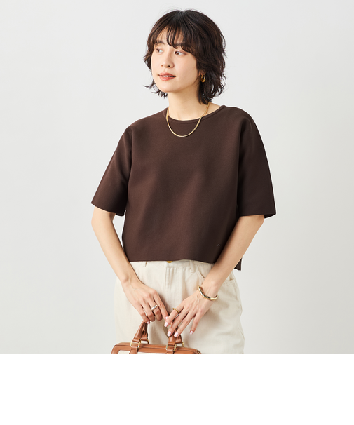 《手洗い可能》ホールガーメントニットＴ