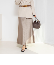 ウォッシャブルサテンナロースカート
