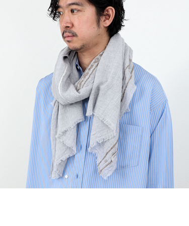 【Johnstons of Elgin/ジョンストンズ・オブ・エルガン】WB002860 Cyrus Scarf 70