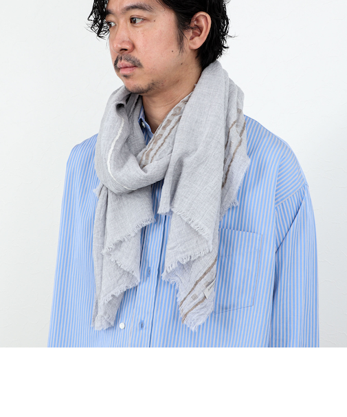 【Johnstons of Elgin/ジョンストンズ・オブ・エルガン】WB002860 Cyrus Scarf 70