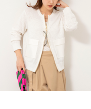 《手洗い可能》テープヤーンZIP UPカーディガン