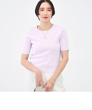 《アンサンブル対応》《手洗い可能》マルチファンクション5分袖プルオーバー