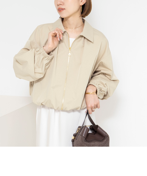 ウォッシャブルツイルライトジップアップブルゾン