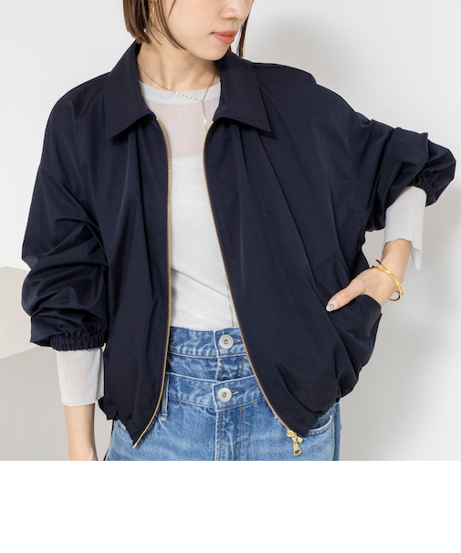 ウォッシャブルツイルライトジップアップブルゾン