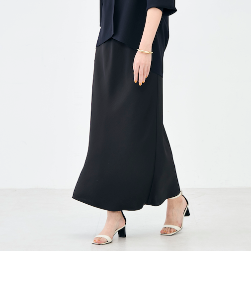 ウォッシャブルダブルサテンナロースカート