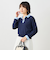 《手洗い可能》シャツレイヤード風スキッパーポロニット