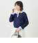 《手洗い可能》シャツレイヤード風スキッパーポロニット