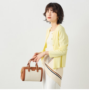 《アンサンブル対応》 《手洗い可能》マルチファンクションクルーネックカーディガン