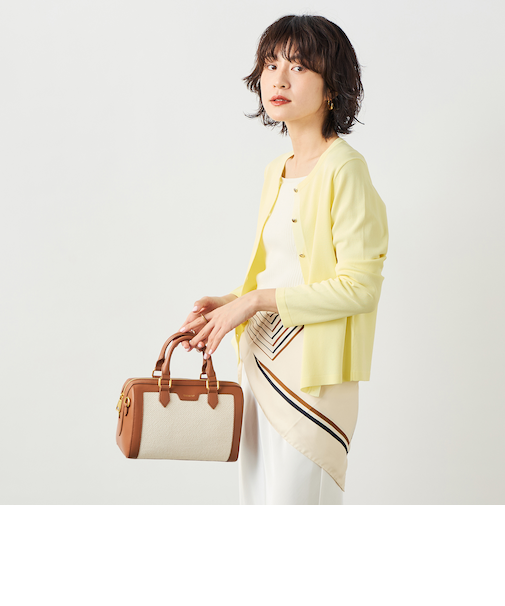 《アンサンブル対応》 《手洗い可能》マルチファンクションクルーネックカーディガン