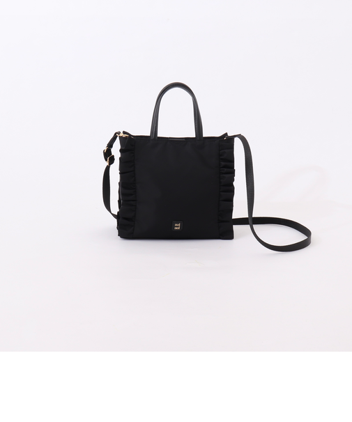 【nolnol/ノルノル】ナイロンフリルミニトートバッグ