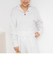 《手洗い可能》ギマコットンポロ襟プルオーバー